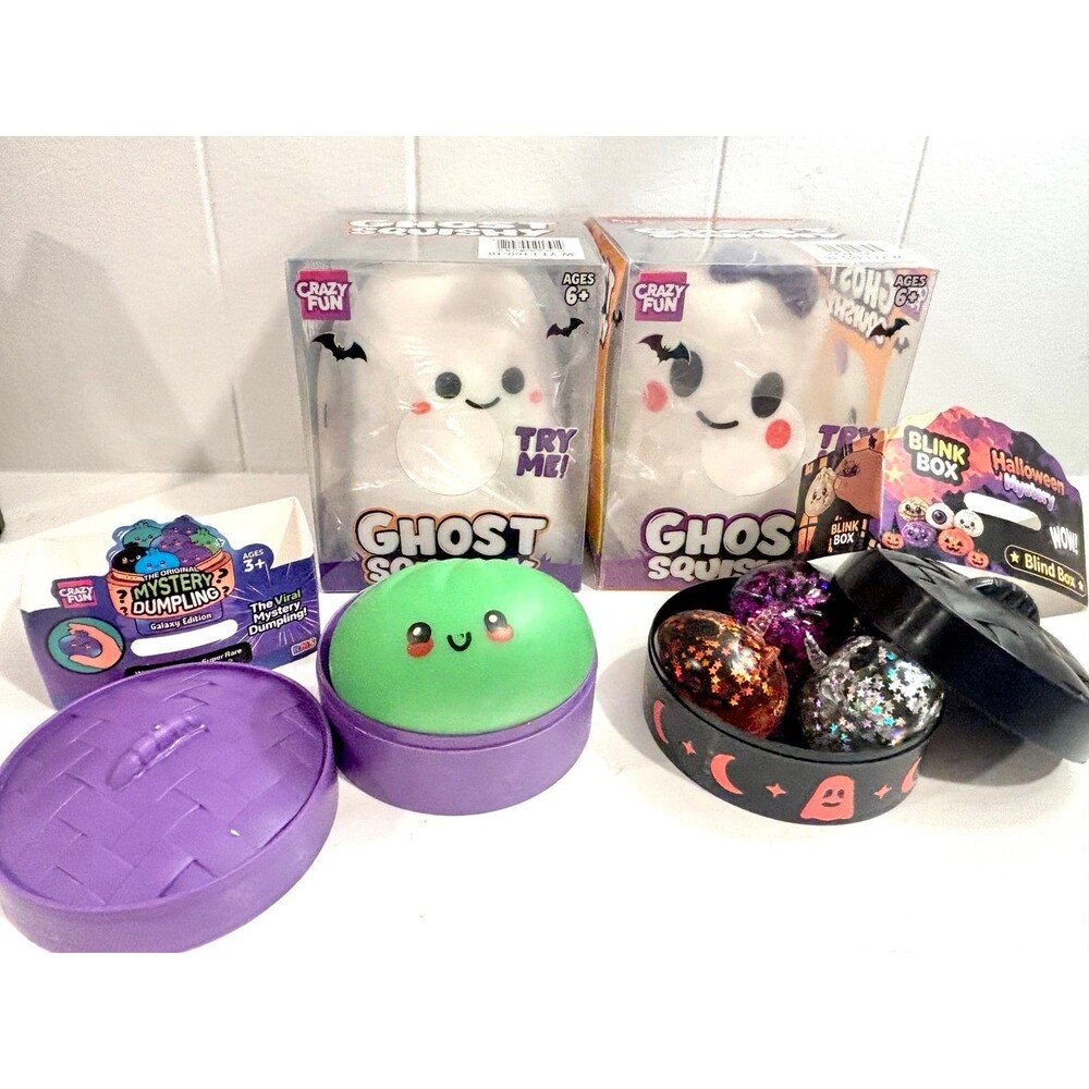 RMS Crazy Fun Ghost Squishy (Boy & Girl)  Five Below + DUMPLINGS HALLOWEEN READ